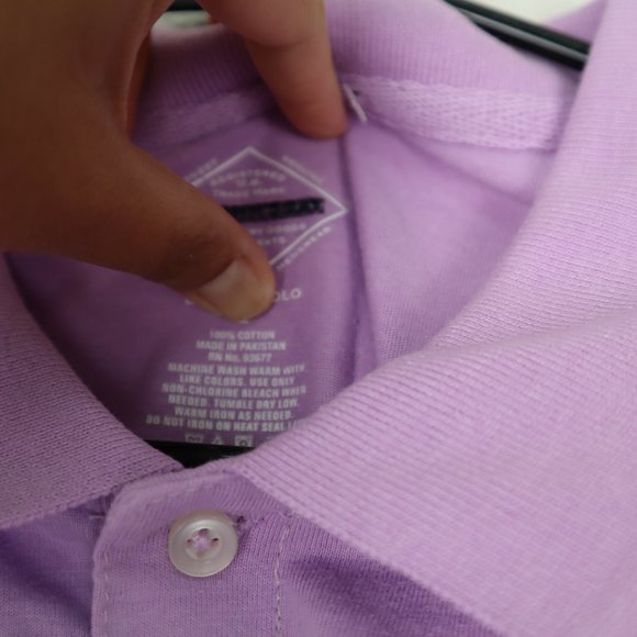 St. John's Bay men's polo shirt sz medium short sleeve purple nwot - Picture 4 of 8